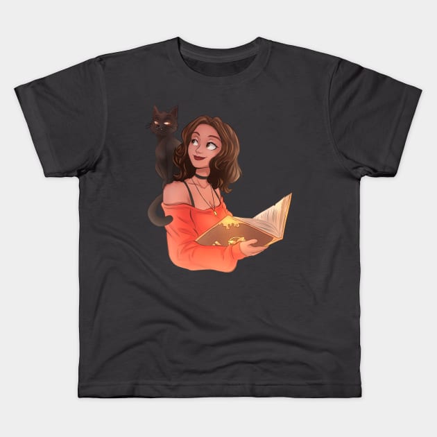 Sabrina's cat Kids T-Shirt by UpstageBunion